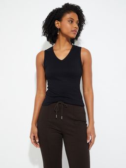 max - Women Ribbed Sleeveless T-shirt