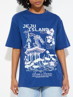 max - Women Oversized Printed T-shirt