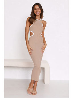 Oh Rare - Women Khaki Bodycon Dress