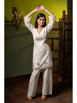 Urban Sundari - Ivory Handwork Kurta and Pant