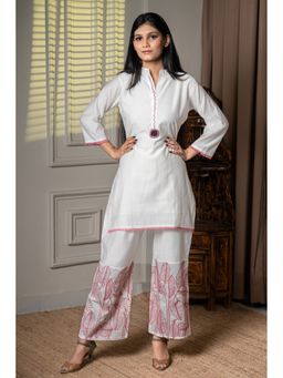 Urban Sundari - Ivory Embroidery Kurta and Pant