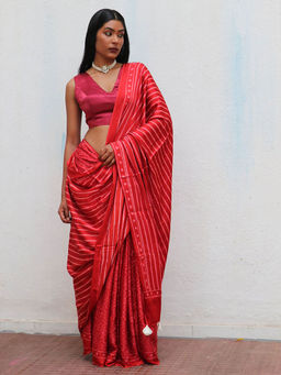 Chidiyaa - Where the Wind Flows Ma cherie Striped Modal Silk Saree