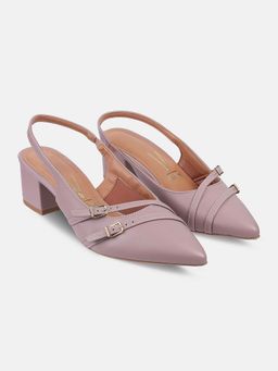 Vizzano - Womens Pink Slingback Block Sandal Heels