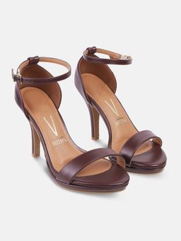 Vizzano - Womens Burgundy Ankle Strap Stiletto Heels