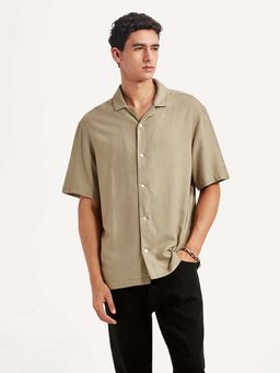 Levi's - Beige Solid Regular Relaxed Fit Shirt