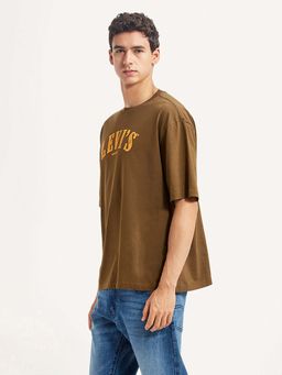 Levi's - Brown Printed Regular Loose Fit T-Shirt