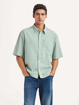 Levi's - Green Checks Regular Boxy Fit Shirt