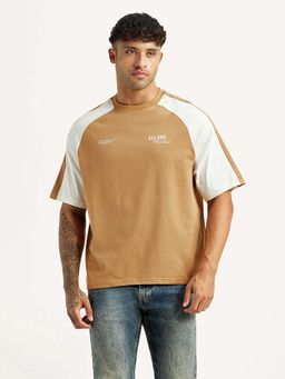 Levi's - Tan Colorblock Regular Loose Fit T-Shirt