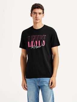 Levi's - Black Printed Regular Slim Fit T-Shirt