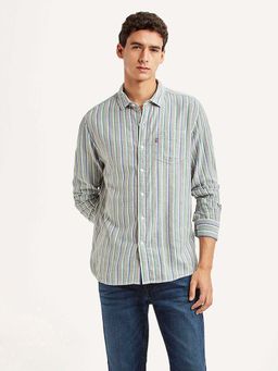 Levi's - Grey Stripes Regular Slim Fit Shirt