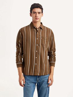 Levi's - Brown Stripes Regular Slim Fit Shirt
