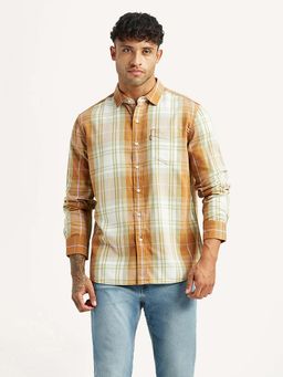 Levi's - Tan Checks Regular Slim Fit Shirt