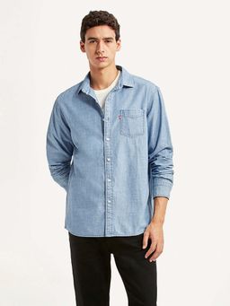 Levi's - Blue Solid Regular Slim Fit Shirt