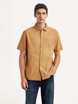 Levi's - Brown Solid Regular Slim Fit Shirt