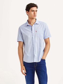 Levi's - Blue Solid Regular Slim Fit Shirt