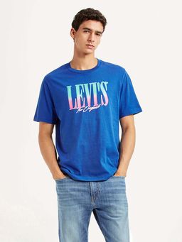 Levi's - Blue Printed Regular Fit T-Shirt