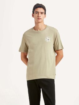 Levi's - Beige Floral Regular Fit T-Shirt