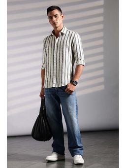 Eszett - Green Stripes Regular Fit Shirt