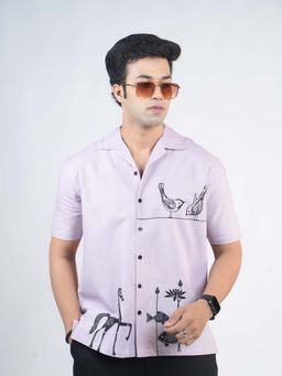 Eszett - Pink Printed Regular Fit Shirt