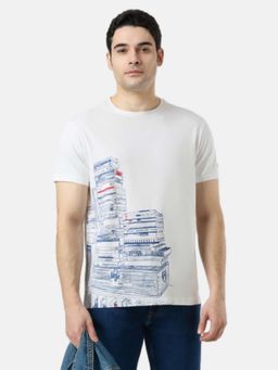 Pepe Jeans - White Graphic Regular Slim Fit T-Shirt