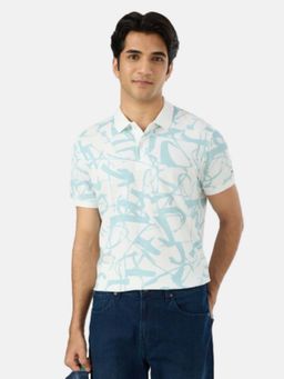 Pepe Jeans - White Abstract Regular Fit Polo T-Shirt