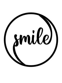 eCraftIndia - "Smile" Black Engineered Wood Wall Art Cut out, Ready to Hang Home Decor