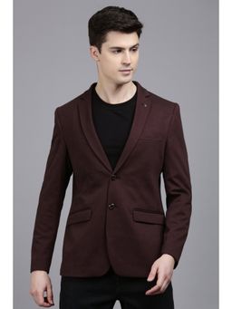 Allen Solly - Mens Brown Ultra Slim Fit Textured Casual Blazer