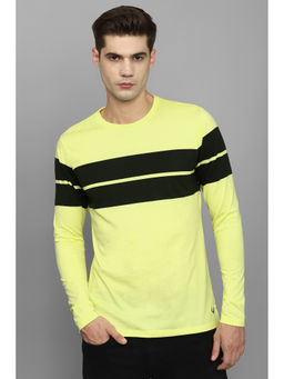 Allen Solly - Mens Green Stripe Crew Neck T-Shirt