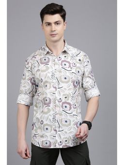 Allen Solly - Mens Multi Slim Fit Print Full Sleeves Casual Shirt