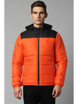 Louis Philippe - Mens Casual Orange Solid Jacket