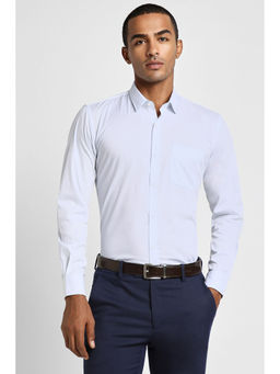 Peter England - Mens Blue Slim Fit Full Sleeves Formal Shirt