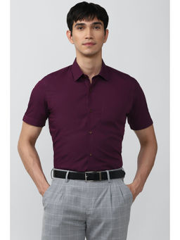 Peter England - Purple Half Sleeves Formal Shirt