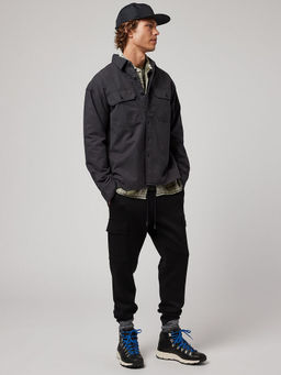 American Eagle - Mens Black 24X7 Shacket