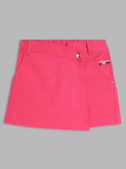 Blue Giraffe - Girls Pink Solid Skirt