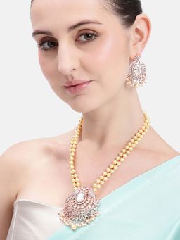 Estele - Morbagh Regal White Cz Ensemble Necklace Set