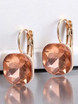 OOMPH - Gold Zirconia In Gold Tone Fashion Hoops