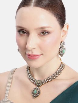 Estele - Rajmohini Blue Kundan Necklace Set