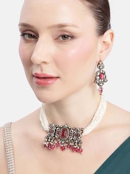 Estele - Devyani Ruby Polki Choker Set