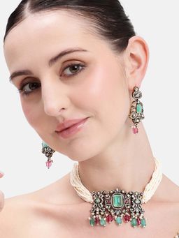Estele - Rajmohini Floral Polki Choker Set