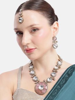 Estele - Shringarika Mint Pink Necklace Set