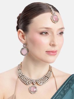 Estele - Sugandha Mint Pink Necklace Set