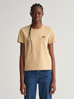 GANT - Women Embroidery Beige T-Shirt