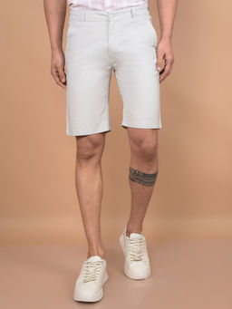 CRIMSOUNE CLUB - Men Grey Cotton Shorts