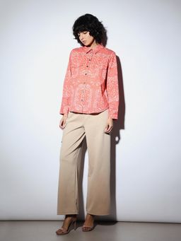 ONLY - Women Pink Paisley Printed Shirt