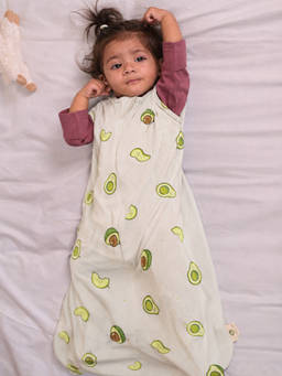 Cocoon Care - Bamboo Cotton Printed Single Sleeping Bag for Baby Cream