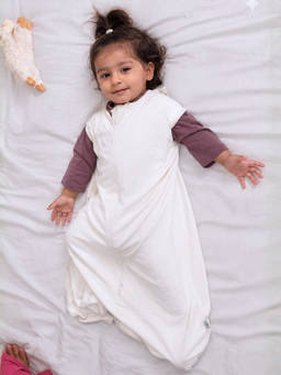 Cocoon Care - Bamboo Cotton Solid Single Sleeping Bag for Baby Off White