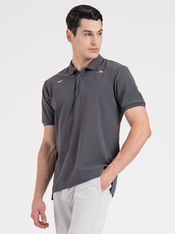 Red Tape - Men Grey Solid Polo T-Shirt