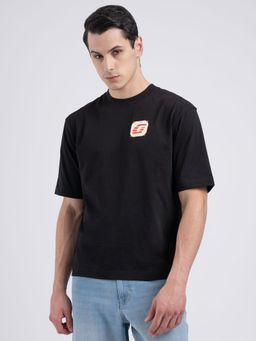 Red Tape - Men Black Printed T-Shirt
