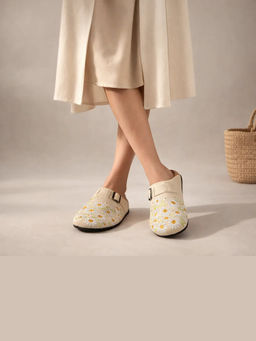 RETTROSE - The Daisy Floral Luxury Embellished Slides