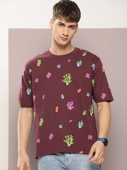 DILLINGER - Brown Graphic Oversized T-Shirt